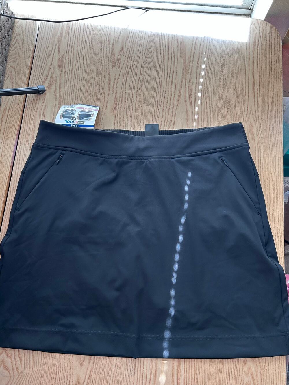 New Women’s 32 Degrees Cool Athletic Stretchy Skort Pockets Black size Large